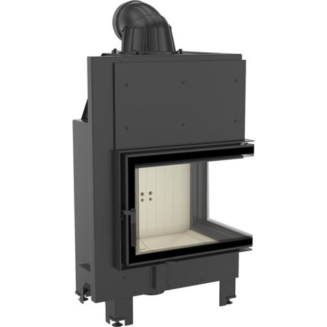 Insert cheminée MBZ 13 BS vitre à droite + 3 bouches recuperateur