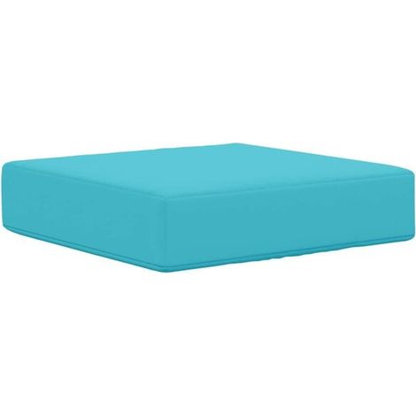 Coussin d'extérieur turquoise, 40 x 40 x 8 cm (1/5)