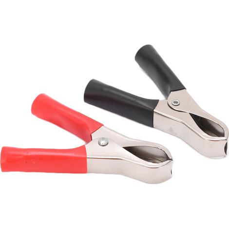 Lot de 2 pinces de batterie U59 30A pour onduleur 300W, accessoire de test électrique, rouge et noir. (1/5)