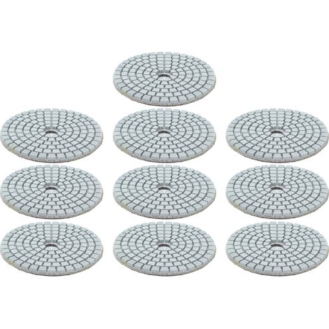 10 Stück 3-Zoll-Diamant-Nasspolierpads, weiche Schleifscheiben, Polierzubehör für Granit und Marmor, Körnung 1500 (1/5)