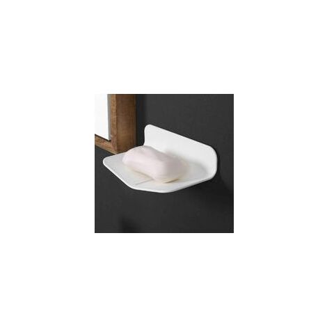 2-Piece White Rubber Soap Dish, No Drilling Required, Self-Draining Soap Disc for Bathroom, Soap Saver for Shower (1/4)