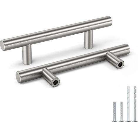 Lot de 15 Poignées de Meuble Cuisine Inox Poignées-Porte Cuisine -LS201BSS90 Armoire Tiroir en Acier Inoxydable Entraxe 90mm (1/5)