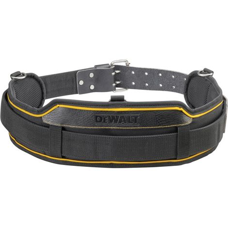 Ceinture à outils rembourrée 1390x140mm – Cuir renforcé – Maille respirante – Charge lourde – Compatible avec sacs DEWALT