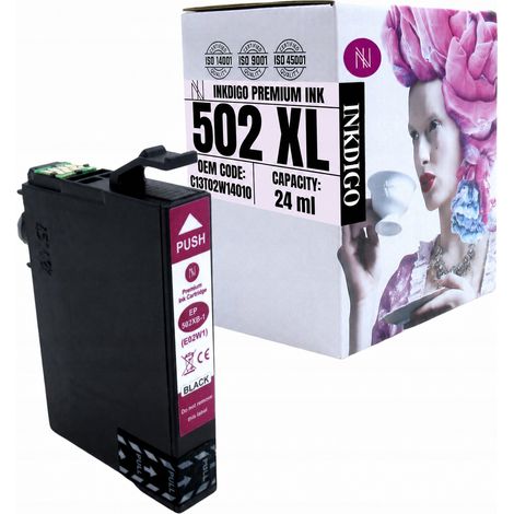Inchiostro Inkdigo 502XL BK compatibile con Epson Expression Home XP-5100 XP-5115, certificato TÜV. (1/5)