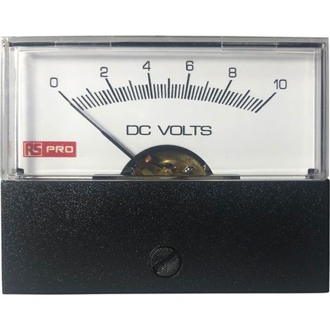Ampèremètre analogique de panneau V c.c. RS PRO, 57mm x 44mm ( Prix pour 1 ) (1/3)