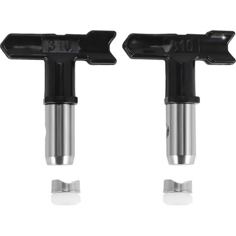 Lot de 2 embouts réversibles pour pistolet à peinture airlesspeinture airlesspistolet à peinture airlessnoir (1/5)