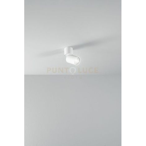 Faretto in alluminio bianco Connect 1 luce attacco GU10 tondo D.5,5CM