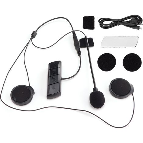 Casque Audio Bluetooth Pour Casque De Moto - Bluetooth 5.0 - Étanche IPX6 - Autonomie 360 H - Compatible Tous Casques Intégraux Et 1/2 Casques - 1 Pièce
