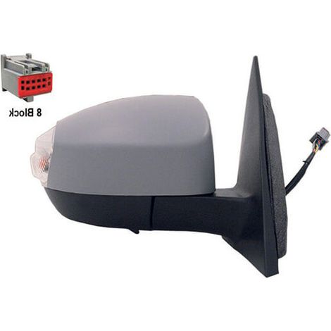 Rétroviseur rabattable électriquement droit à peindre 8 broches chauffant courtoisie Ford S-Max 1 2006-2015