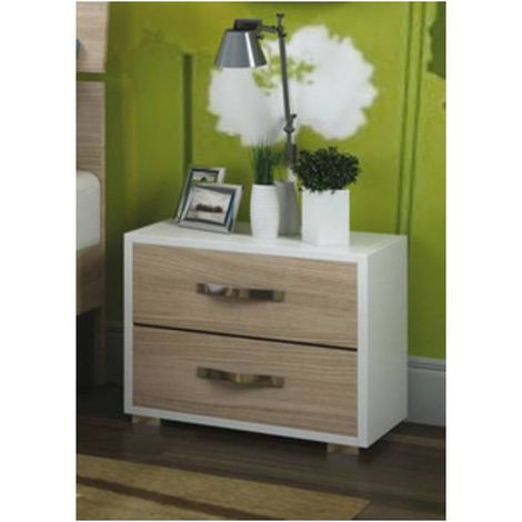 LINEA MODERN COMODINO 2C OL/BI 52X36XH43CM