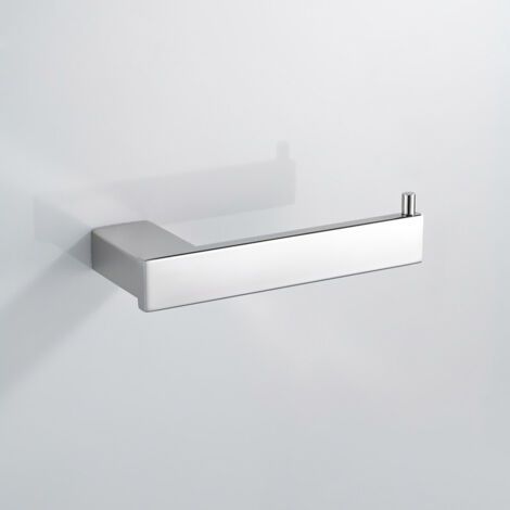 Porte Papier Toilettes de Salle de Bain Acier INOX Support Papier Toilettes Montage Mural Porte-Rouleau de Papier sans Couverture, Chrome