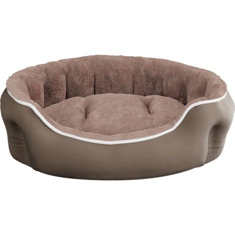 Cuccia Imbottita per Cani e Gatti 48x42x16cm in Poliestere Coccole Beige (1/5)