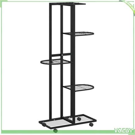 Jardinière 5 niveaux - FAFEICY - 343117 - avec roues - Fer - 44x23x100 cm (1/5)