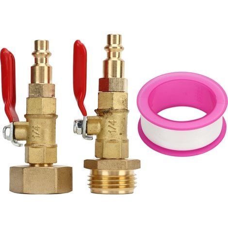 2pcs Laiton Winterize Blowout Adaptateur 3/4 Filetage Interne et Externe Adaptateur Rapide En Laiton (1/5)