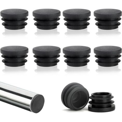 LaBlanc - Paquete de 10 tapas redondas de 22 mm para listones, tapas redondas para listones de tubo, tapas redondas de plástico para sillas, tapas redondas para alas, protección perfecta para muebles