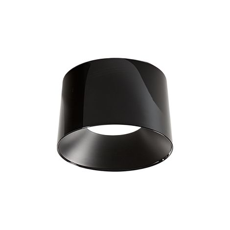Plafonnier Led Suspension Cylindre Métal Noir Brillant, 36W, Technologie Cct Dimmable, Diamètre 50 Cm - Luminaire Élégant Et Moderne Perenz (1/3)