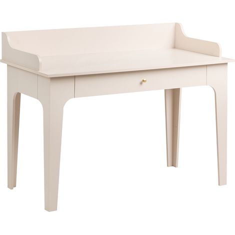 Escritorio para oficina estilo escandinavo con cajón color cachemira MDF 120 x 60 cm beige claro Montira (1/5)