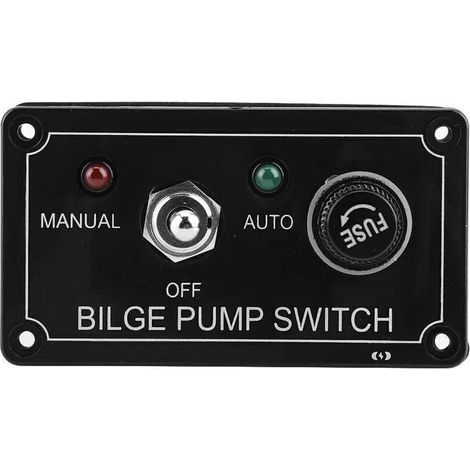 Interruttore per pompa di sentina, indicatore LED 12V DC, interruttore manuale/automatico di accensione/spegnimento per pannello pompa di sentina per imbarcazioni e attrezzature nautiche (1/5)