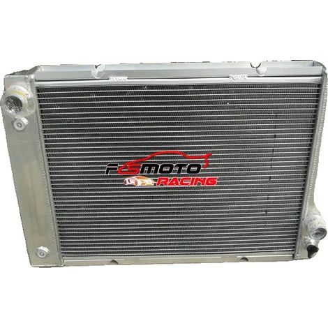 Radiador de aluminio, dimensiones del núcleo 19 3/4" x 14 1/4", dimensiones totales 24" x 16 1/2", entrada superior 1 5/16", salida inferior 1 5/16", compatible con Pontiac Fiero 1984-1988 (1/5)