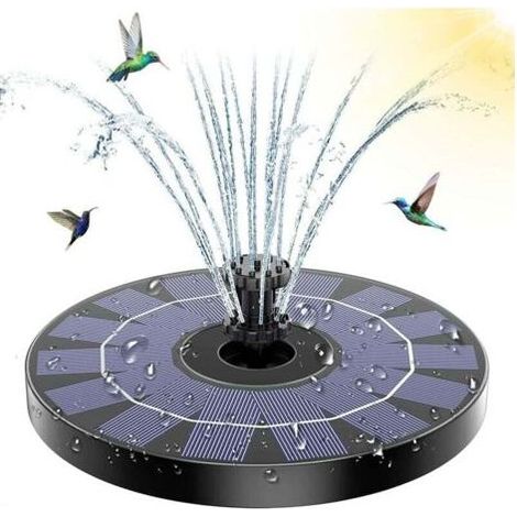 Une fontaine solaire équipée d'un panneau solaire de 3 W, d'une batterie intégrée de 1200 mAh et d'une pompe à eau solaire (1/5)