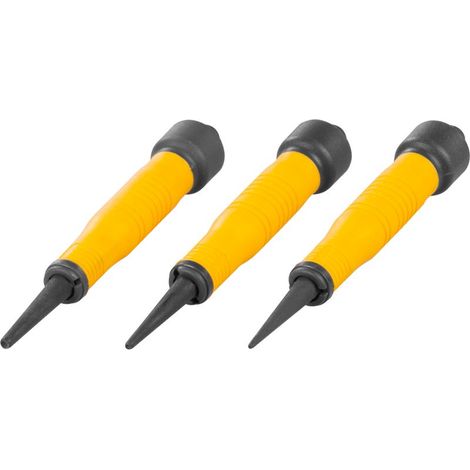 Locheisen-Satz Strend Pro Premium, 3-teilig, Bi-Material Griff, 1-2-3"/32" (1/4)
