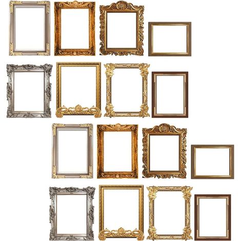 Stickers Muraux Vintage 16 Pièces en Pvc Cadre Photo Décoratif pour Salon et Porte, Adhèrent aux Surfaces Lisses pour Décoration Intérieure Élégante (1/5)