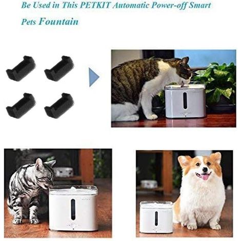 Filtro para bebedero de mascotas Purificador de agua con algodón y carbón activado 6,5 x 3 cm 4 unidades para gatos y perros (1/5)