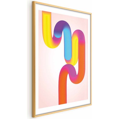 Poster – Regenbogenröhren – abstrakte Illustration mit farbigen Farbverläufen (1/4)