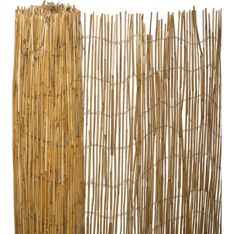 Sichtschutz Matte aus Schilf blickdicht - 500 x 100 cm - Schilfrohr Windschutz Zaun natur wetterfest