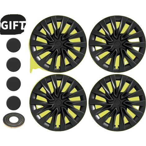 Tapa de rueda, diseñada para Tesla Model 3, tamaño 18 pulgadas, Turbine Negro Mate (1/2)
