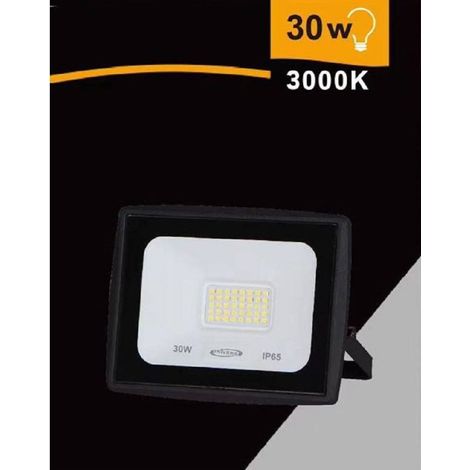 Faretto Led Faro 30 Watt 2700lm Ip65 Nero Luce Calda Fredda Naturale Ek02-30w-n