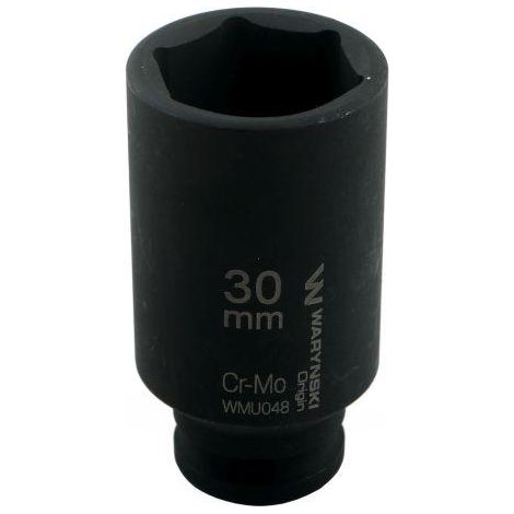 Waryński langer Sechskant-Steckschlüsseleinsatz 1/2" 30 mm CrMo DIN 3129 (1/5)