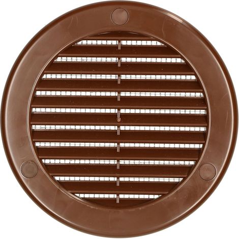 KOTARBAU Grille d'aération ronde Fi 125 mm Marron avec moustiquaire (1/5)