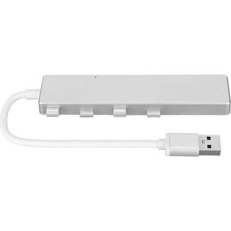 Station d'accueil USB-C Hub Multiport avec 3 ports USB3.0 et 2 ports USB2.0 pour clavier, souris et clé USB, couleur argent (1/5)