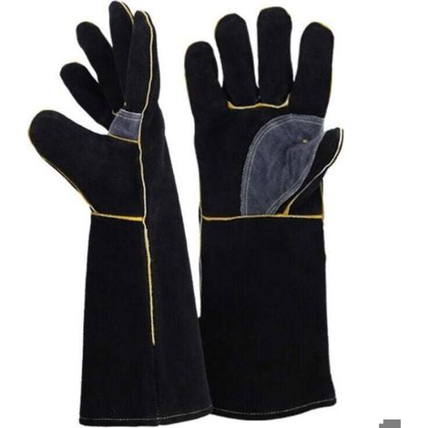 Gants Anti-chaleur - Protection Thermique Jusqu'à 400 °C - Pour Soudage Forge Cuisson Industrielle - Taille L - Par Paire (1/5)