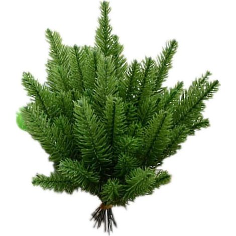 50 Stück künstliche Kiefernnadelzweige, Deko-Baum, künstliche Blätter, Weihnachtsschmuck (1/5)