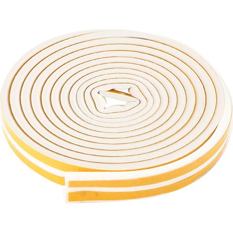 Lot de 3 joints d'étanchéité auto-adhésifs blancs de 9 x 6 mm, de 5 m chacun, pour fenêtres et portes. Insonorisants et résistants au vent. (1/5)