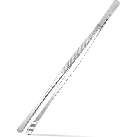 (300×10×10)Alfresco Pince Cuisine Inox, 30cm Pince a Grill, Professionnel Pince Grille Pain, Pince Barbecue, Pince Spaghetti, Pince Patisserie, Convient pour la Cuisine, le Barbecue, le Restaur (1/5)