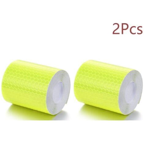 Ruban adhésif vinyle fluorescent – Lot de 2 rouleaux 3m x 50mm – Jaune résistant aux intempéries pour marquage sécurisé extérieur (1/5)