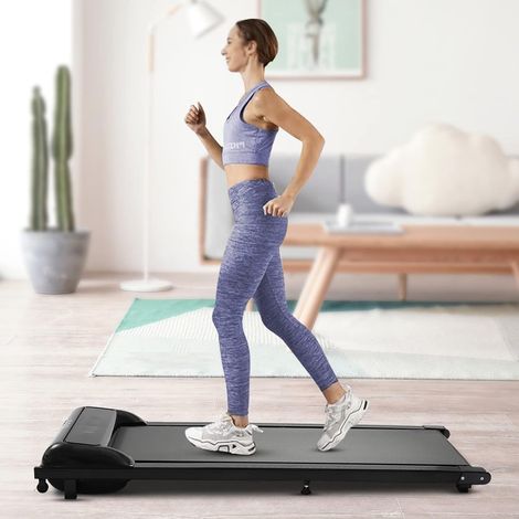Elektrolaufband für Haushalt, 2-in-1-Laufband, Lärmdämpfung und Knieschutz, einstellbare Geschwindigkeit, 1-6 km/h für Erwachsene und Kinder (1/5)