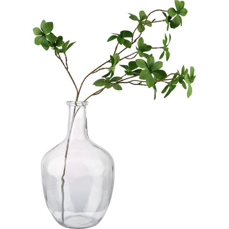 Vase en Verre Transparent, 30 x 17 cm (H x l) - Grand Vase à Bulles pour Branches de Fleurs artificielles - Conteneur de Fleurs de Table pour décoration d'intérieur - 1 pièce (1/5)