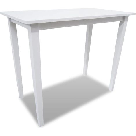 Maison Exclusive - Set table et 4 chaises de bar en bois coloris blanc (1/5)