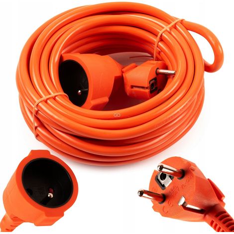 Prolunga da giardino da 10 m, cavo da costruzione arancione, spessore 3x2,5 mm² (1/5)