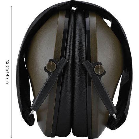 Casque antibruit pour le sport et la chasse, protection auditive active (vert armée) (1/5)