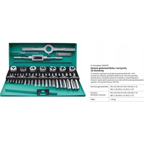 Utensili manuali Awtools Set Rolladores Metallico 32 pezzi