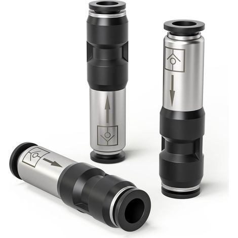 3 Pièces 6mm clapet anti - retour Pneumatic droit à sens unique pour connecter les évents d'air comprimé (1/5)