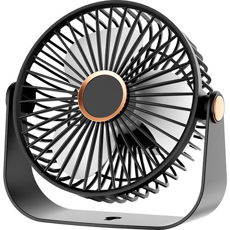 Portable Desk Fan - Rechargeable Foldable Portable Fan - Floor Fan - Black (1/5)