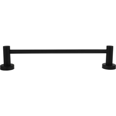 Barre Porte-Serviettes Mural en Acier Inoxydable 304, Réglable et Extensible, Porte-Serviettes Simple Noir, pour Salle de Bain Cuisine, Porte-Serviettes Seul Poteau, Support Mural (1/5)