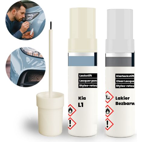 Kit di ritocco 2 in 1 per KIA L1: base + trasparente con pennello (1/5)