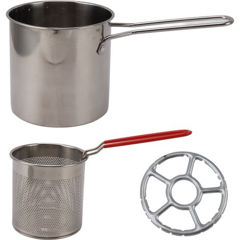 3-teiliges Mini-Bratpfannenset aus Edelstahl mit Grillrost, Antihaftbeschichtung und langem Griff, hitzebeständig (1/5)